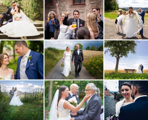 Hochzeisfotos vom Hochzeitsfotograf - Ungestellt - Collage