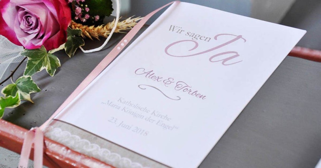 Hochzeitspapeterie - Das Kirchenheft