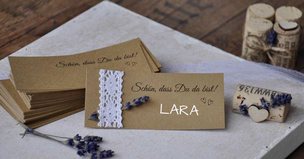 Hochzeitspapeterie - Platzkarten