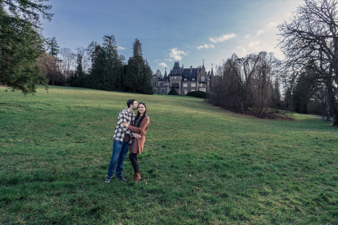 Angela und Sebastian beim Paarshooting im Schlosspark Rauischholzhausen bei Marburg